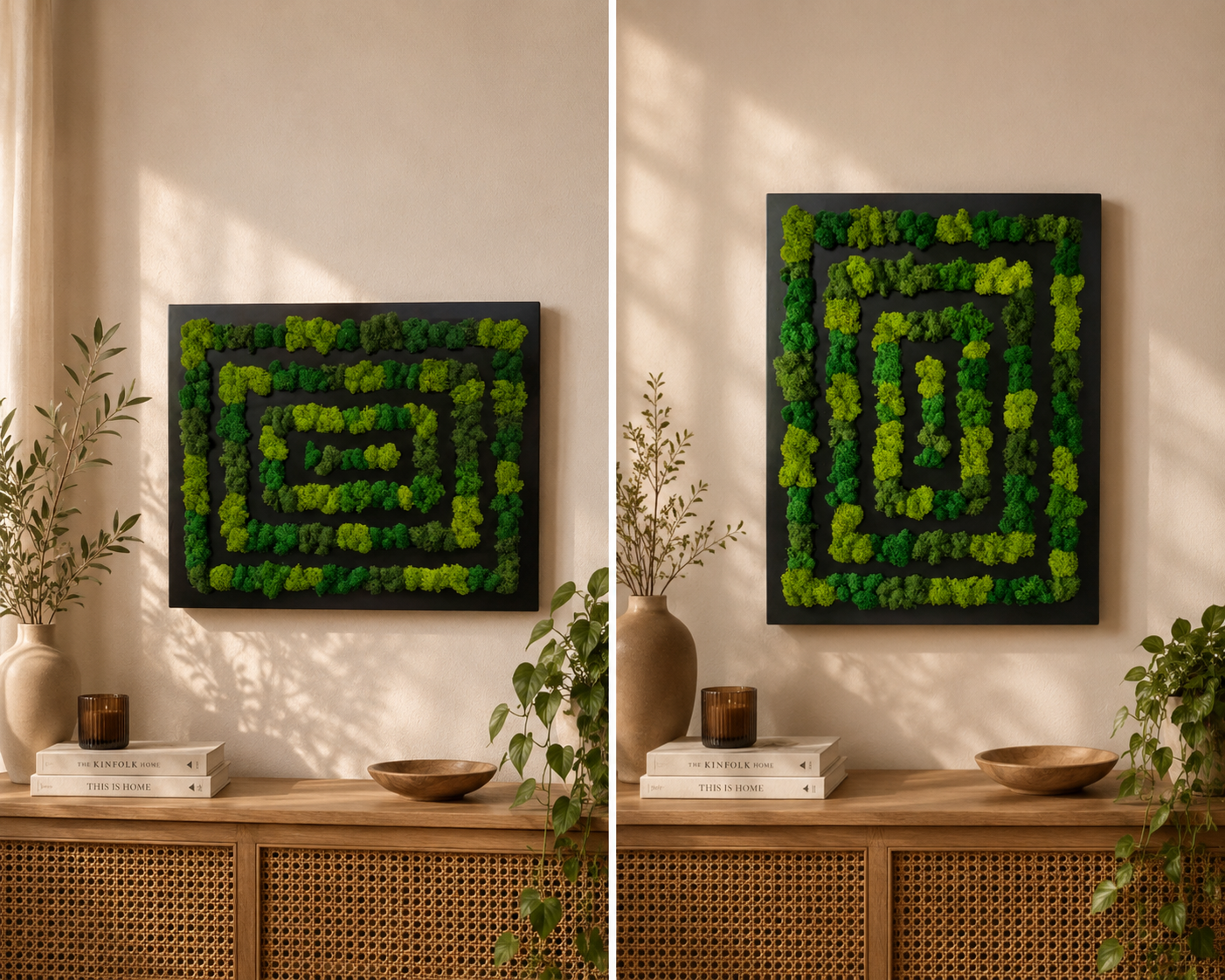 Tablou Decorativ „Moss Geometry”, 37x47 cm