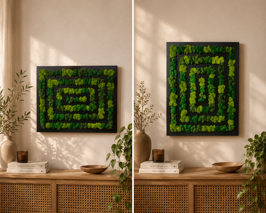 Tablou Decorativ „Moss Geometry”, 37x47 cm