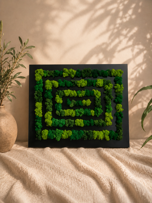 Tablou Decorativ „Moss Geometry”, 37x47 cm